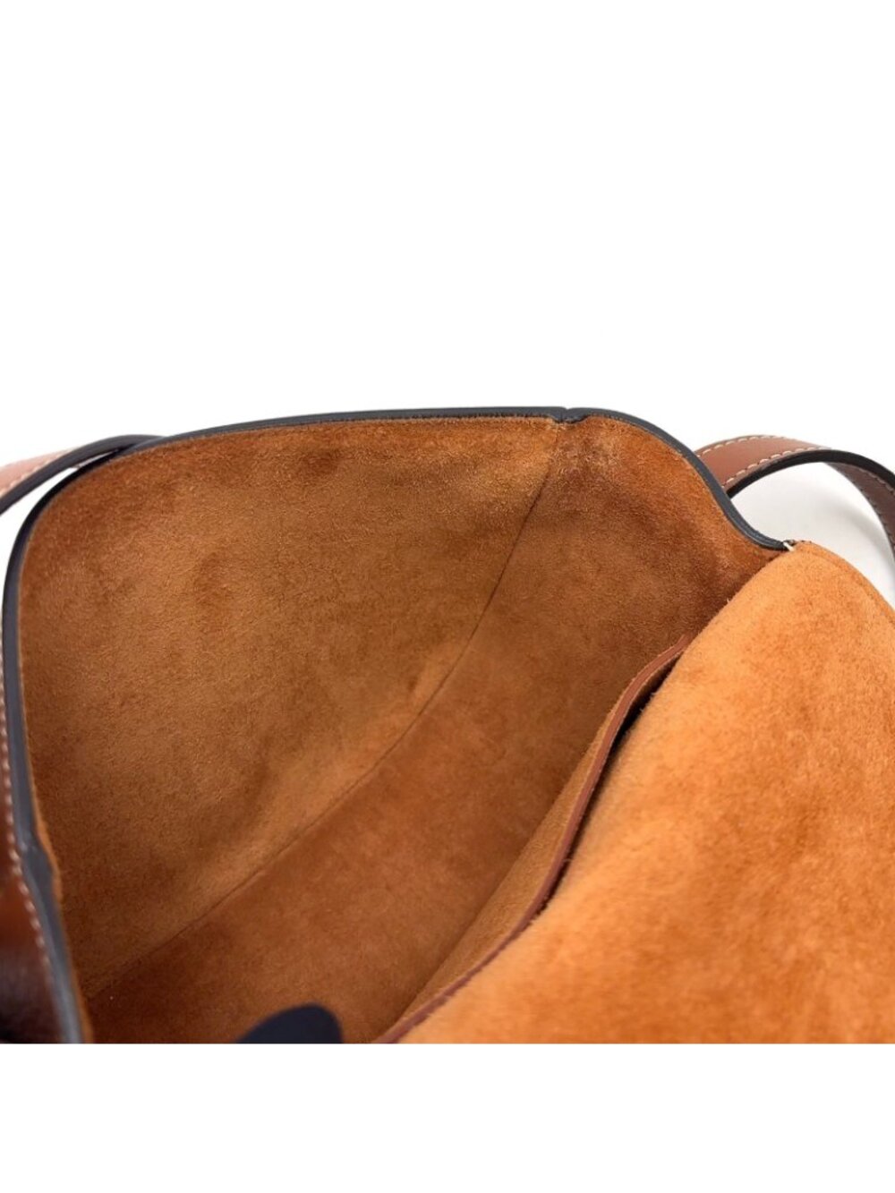 Celine Folco Cuir Triomphe Leather Brown Shoulder Bag Gold - Picture 13 of 15